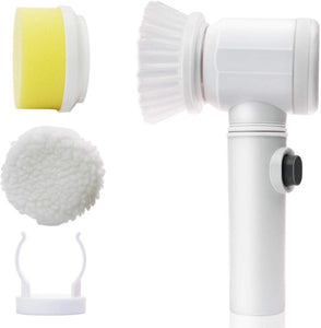 5 in 1 Magic Multifunctional Bathroom Cleaning Brush Electric USB Rechargeable Tiles Cleaning Brushes with 3 Brush Heads Cleaning Supplies Spin Scrubber for Kitchen Sink and Bathroom Accessories