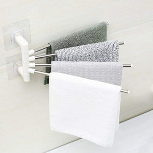 Stainless Steel 4 Bar Towel Rack for Bathroom |Towel Holder for Kitchen |Towel Hanger Stand for Wash Basin